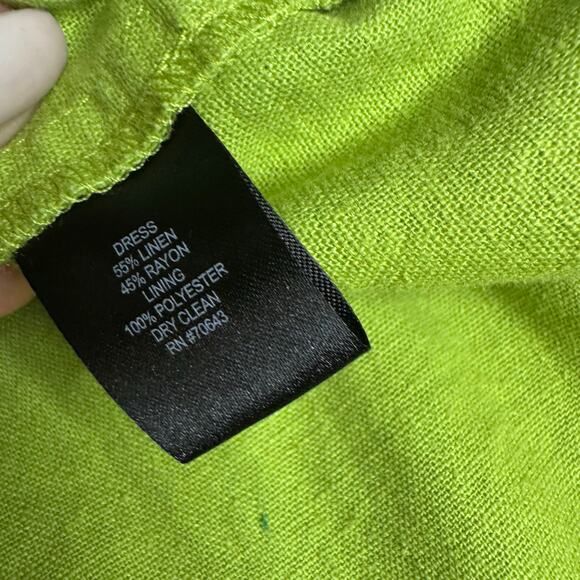 Green Ruffle Jessica Howard Linen Dress - Picture 6 of 7